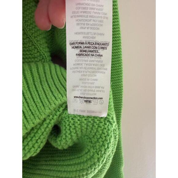 French Connection Womens Sweater Size Medium Bright Green Classic Knit - Picture 5 of 10